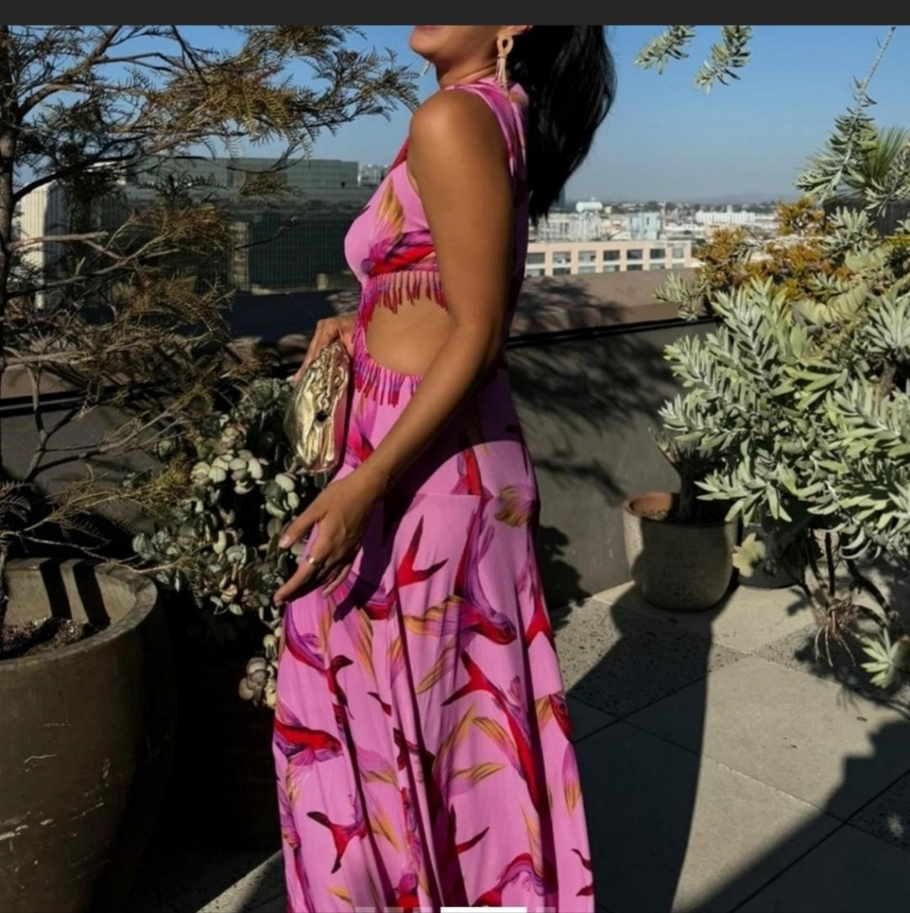 Farm Rio Flying Fish Cut Out Maxidress - Picture 5 of 7